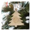 Baumförmiges Weihnachtsornament aus Holz Natur