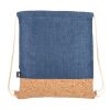 Kordelzugbeutel R-PET & Kork 35 x 40cm Dunkelblau