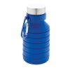 Auslaufgeschützte faltbare Silikonflasche blau | ohne Werbeanbringung | Nicht verfügbar | Nicht verfügbar