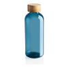 GRS rPET Flasche mit Bambus-Deckel blau | ohne Werbeanbringung | Nicht verfügbar | Nicht verfügbar