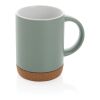 Keramikbecher mit Korkboden, 280ml grün | ohne Werbeanbringung | Nicht verfügbar | Nicht verfügbar