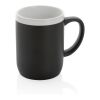 Keramiktasse mit weißem Rand, 300ml schwarz-weiß