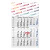 3-Monatskalender Einblatt Budget 3 RECYCLING Schrift modern Blau | 300 × 490 mm | ohne Werbeanbringung