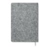 DIN A5 Notizbuch RPET-Filz grau | ohne Werbeanbringung | Nicht verfügbar | Nicht verfügbar | Nicht verfügbar
