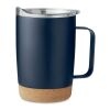 Doppelwandiger Becher 300ml mit Korkboden marineblau | ohne Werbeanbringung | Nicht verfügbar | Nicht verfügbar