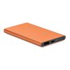 Powerbank 4000 mAh mit Gehäuse aus Aluminium orange