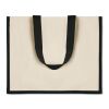 Jute/Canvas Shopper schwarz