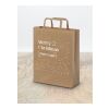 *Christmas* Kraftpapiertasche flacher Henkel Weiß | Ho Ho Ho | Digitaldruck