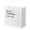 *Christmas* Kraftpapiertasche gedrehte Griffe Braun | Zuckerstange | Digitaldruck