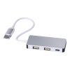 Aluminum USB Hub Layton Silber | ohne Werbeanbringung | Nicht verfügbar | Nicht verfügbar