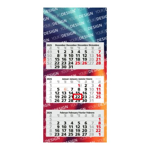 3-Monatskalender Maxi Light 3 Bestseller (Mehrblock) Hellgrau-rot | ohne Werbeanbringung | Nicht verfügbar | Nicht verfügbar | Nicht verfügbar | Deutsch