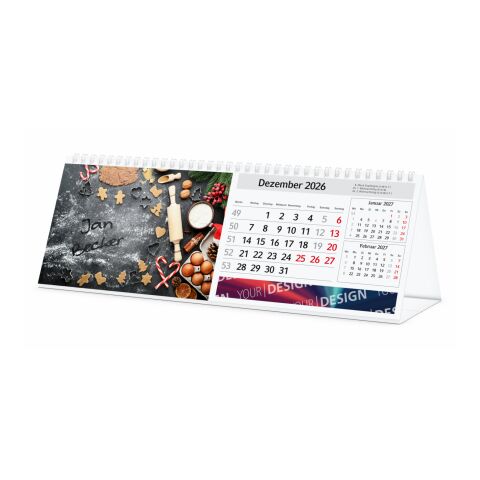 Bildkalender MagicPix Table Quer Bestseller (personalisiert) Hellgrau-rot | ohne Werbeanbringung