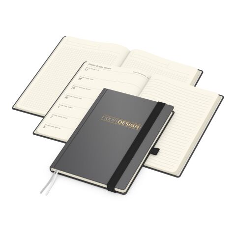 Wochenplaner Vision-Hybrid Creme Bestseller inkl. Prägung Anthrazit-gold | ohne Werbeanbringung | Gold