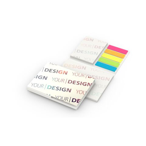 Haftnotiz-Set Brüssel Recycling, 50/50 Blatt bunt | ohne Werbeanbringung | Nicht verfügbar | 4C-Quality | Softcover gloss | Haftnotiz individuell