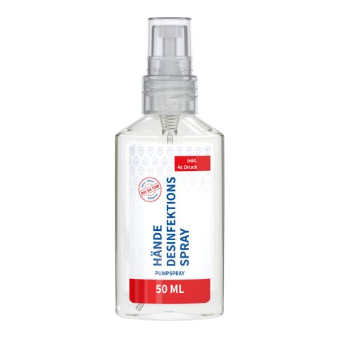 50 ml Spray - Hände-Desinfektionsspray Transparent | ohne Werbeanbringung