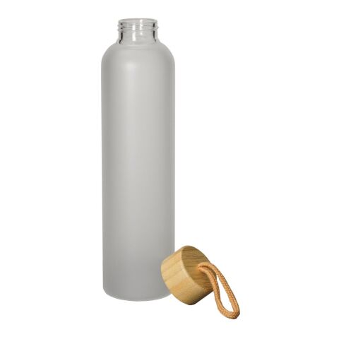 Glasflasche "Bamboo" 750 ml, Frosted grau | ohne Werbeanbringung | Nicht verfügbar | Nicht verfügbar