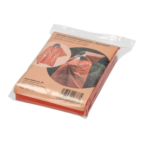 Outdoorponcho "Survival" orange | ohne Werbeanbringung | Nicht verfügbar | Nicht verfügbar