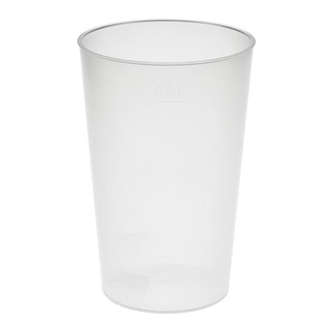 Trinkbecher "Vital", 500 ml mit Deckel und Strohhalm transparent-milchig