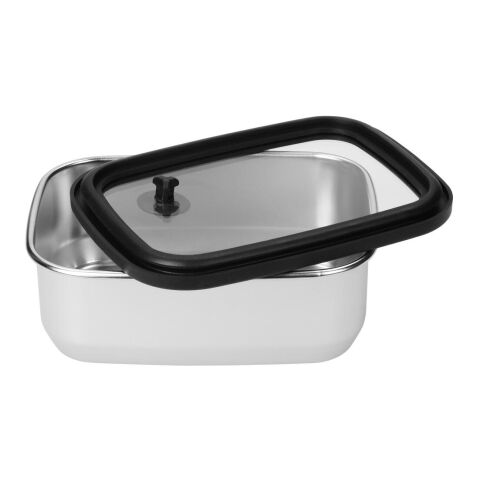 Edelstahl-Lunchbox mit Glasdeckel "RILO", 550 ml silber | ohne Werbeanbringung | Nicht verfügbar | Nicht verfügbar