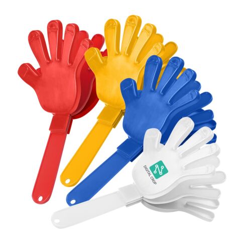 Klapper "Hand", einfarbig weiß | ohne Werbeanbringung | Nicht verfügbar | Nicht verfügbar