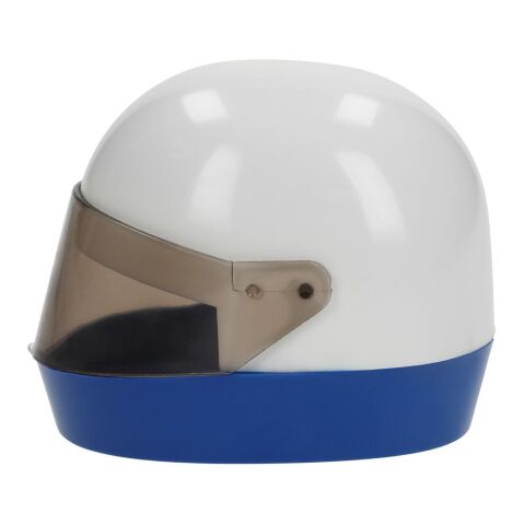 Bleistiftspitzer &quot;Helm&quot; weiß | 1-farbiger Tampondruck | auf den Boden | 25 mm x 35 mm