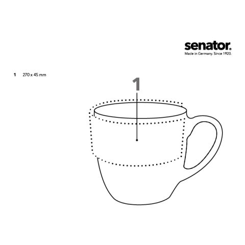 senator Appeal Becher weiß | ohne Werbeanbringung