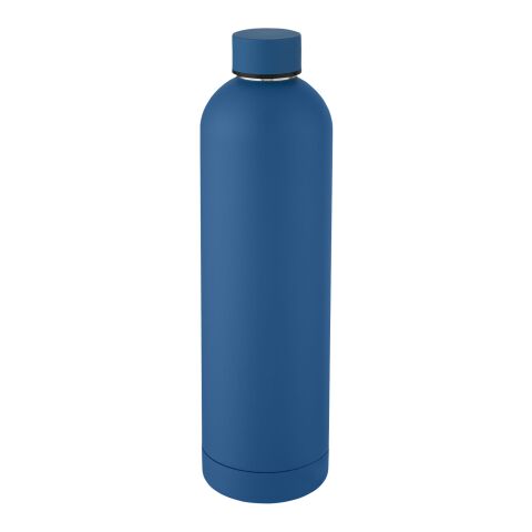 Spring 1 l Kupfer-Vakuum Isolierflasche Standard | Tech blue | 1-farbiger Tampondruck | Vorderseite | 25 mm x 70 mm