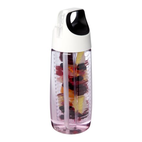 HydroFruit 700 ml Sportflasche aus recyceltem Kunststoff mit Klappdeckel und Trinkhalm Standard | transparent | ohne Werbeanbringung | Nicht verfügbar | Nicht verfügbar