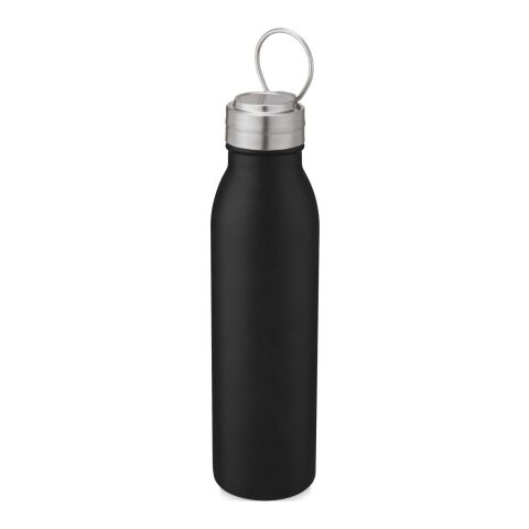 Harper 700 ml RCS-zertifizierte Sportflasche aus Edelstahl mit Metallschlaufe schwarz