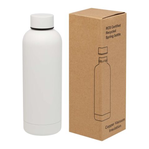 Spring 500 ml RCS-zertifizierte Kupfer-Vakuum Isolierflasche aus recyceltem Edelstahl Standard | weiß | ohne Werbeanbringung | Nicht verfügbar | Nicht verfügbar