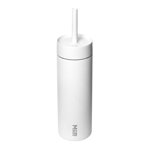 MiiR Sipper 473 ml Trinkflasche mit Trinkhalm weiß