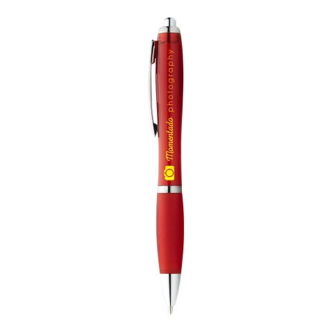 Nash Kugelschreiber mit farbigem Schaft und Griff - blaue Tinte Priority | rot | Digitaldruck | Schaft gesamte Länge | 60 mm x 8 mm