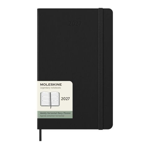 Moleskine Hardcover 12 Monate Wochenkalender L horizontal Standard | schwarz | ohne Werbeanbringung | Nicht verfügbar | Nicht verfügbar
