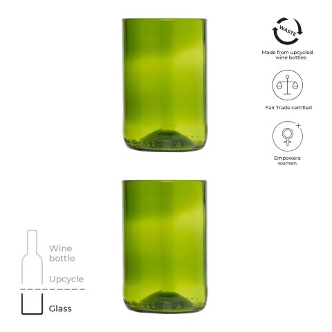 Originalhome 280 ml Trinkglas Set grün | ohne Werbeanbringung