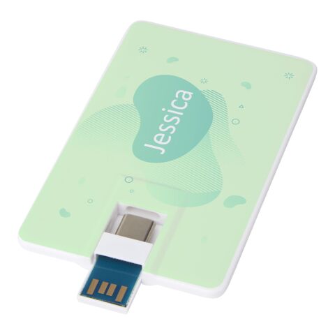 Duo slim 32 GB USB-Stick mit Typ-C und USB-A 3.0 Standard | weiss | ohne Werbeanbringung | Nicht verfügbar | Nicht verfügbar