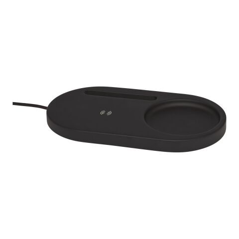 Klip kabelloser 5 W Schreibtisch Organizer mit Ladefunktion Standard | schwarz | ohne Werbeanbringung | Nicht verfügbar | Nicht verfügbar