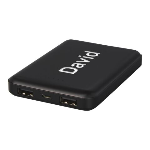 Gleam 5000 mAh ultraflache, Leuchtlogo Powerbank Standard | schwarz | ohne Werbeanbringung | Nicht verfügbar | Nicht verfügbar