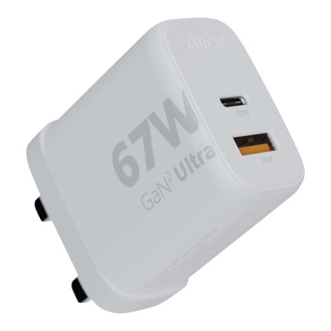 Xtorm XEC067G GaN² Ultra 67 W Wandladegerät mit UK-Stecker Standard | weiss | ohne Werbeanbringung | Nicht verfügbar | Nicht verfügbar