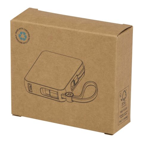 Acrux 35 W 10.000 mAh Tablet Powerbank mit integriertem Typ-C-Kabel aus recyceltem Kunststoff Standard | schwarz | ohne Werbeanbringung | Nicht verfügbar | Nicht verfügbar