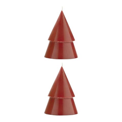 Originalhome Weihnachtsbaum Kerze M, 2er Set rot | ohne Werbeanbringung
