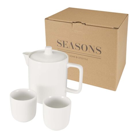 Suki Set aus Teekanne und Tassen Standard | weiss | ohne Werbeanbringung | Nicht verfügbar | Nicht verfügbar