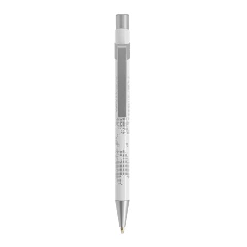 BIC® Metal Pro Metallstift Weiß | blaue Tinte | 1-farbiger Siebdruck | Schaft-Clipverlängerung | 25.00 mm x 36.00 mm