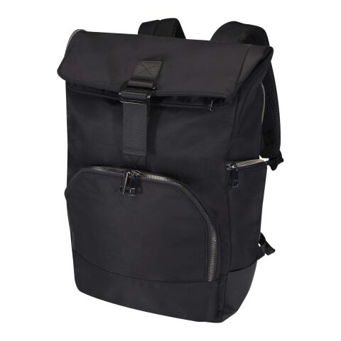 Rhine 15&quot; Rolltop-Rucksack aus recyceltem GRS-Material 18 L Standard | schwarz | ohne Werbeanbringung | Nicht verfügbar | Nicht verfügbar | Nicht verfügbar