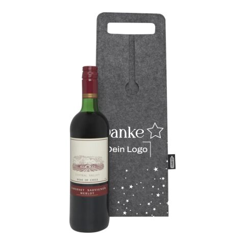 *Christmas* Weinbeutel Grau | Danke | 4C DTF Transfer