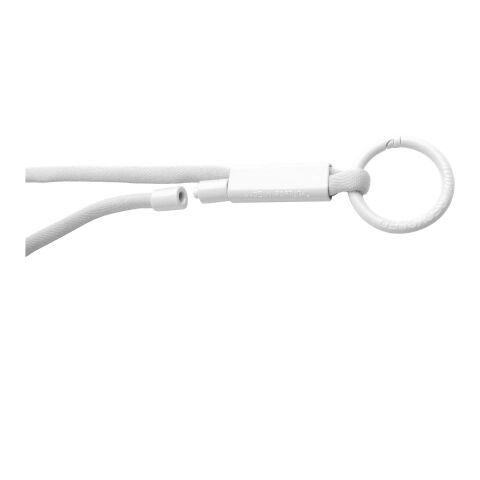 Tubyard Lanyard mit Band aus recyceltem Kunststoff weiss | ohne Werbeanbringung | Nicht verfügbar | Nicht verfügbar