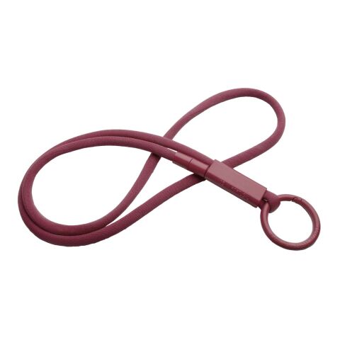 Tubyard Lanyard mit Band aus recyceltem Kunststoff bordeaux | ohne Werbeanbringung | Nicht verfügbar | Nicht verfügbar
