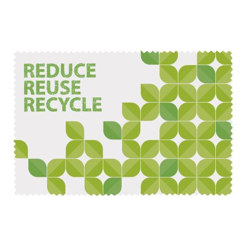 Caro kleines Reinigungstuch aus recyceltem PET Kunststoff weiss | Not applicable | Sublimation | überall, Rücken | 100 mm x 150 mm