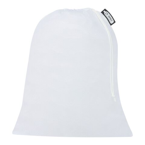 recycelter Polyester-Zuziehbeutel, 30 x 41 cm. weiß | Sublimation | vollflächig | 300 mm x 820 mm