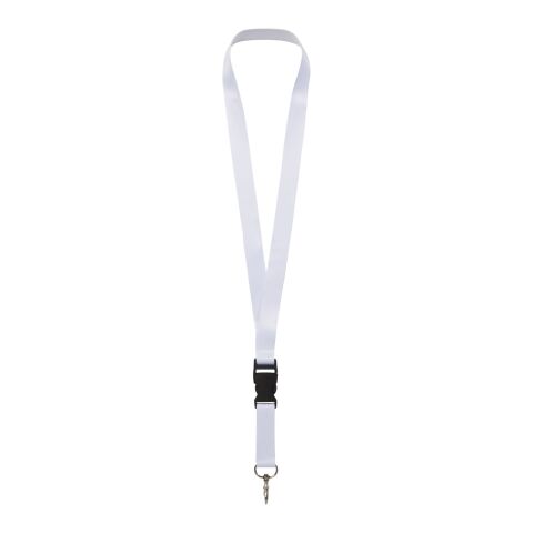 Bucks Schlüsselband aus recyceltem PET Kunststoff – beidseitige Sublimation schwarz-weiss | 10mm | Sublimation | all over, front | 10 mm x 900 mm