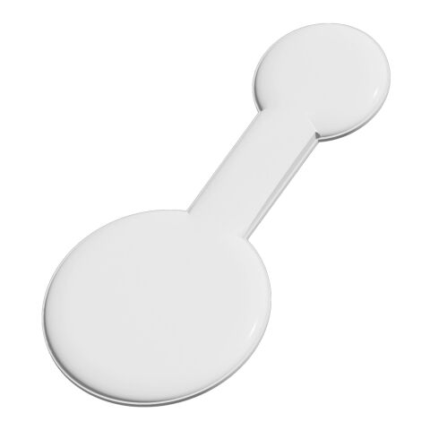 RFX™ Runder, reflektierender PVC-Magnet, groß weiß | Digitaldruck | Vorderseite (Unter Der Reflektierenden Schicht) | 50 mm x 107 mm